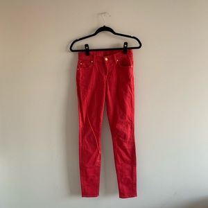 7 for all mankind red denim